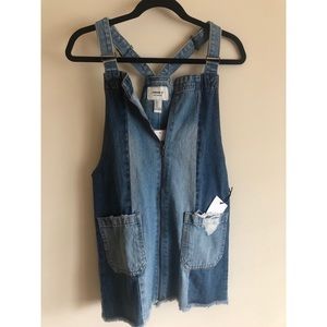 Denim overall dress